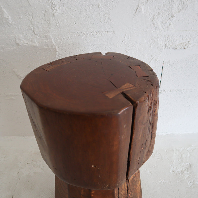 Japanese Antique Primitive Solid Wood Stool
