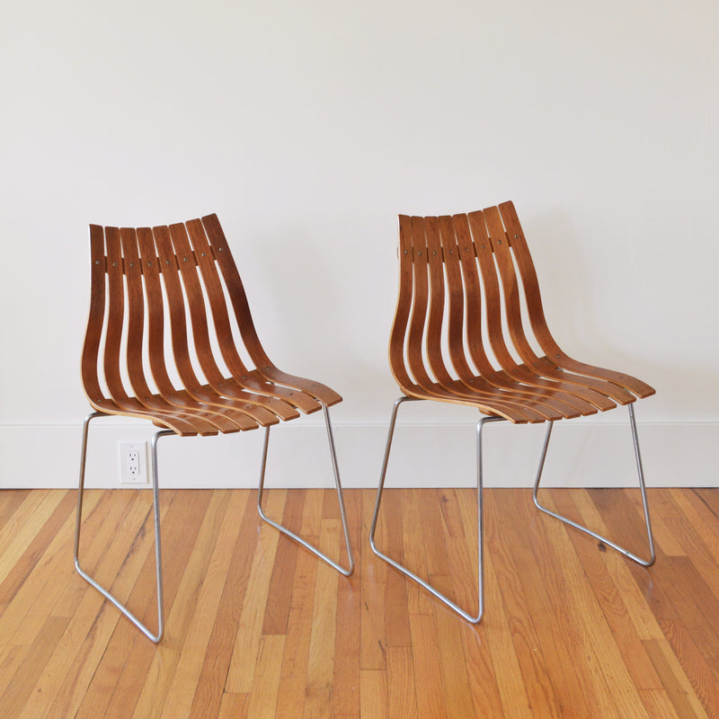 Pair of Hans Brattrud for Hove Mobler Scandia "Junior" Chairs
