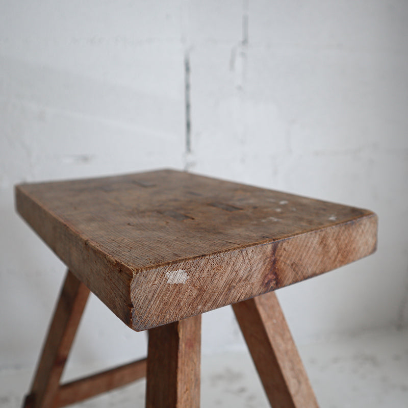 Antique Japanese Wooden Stool #1