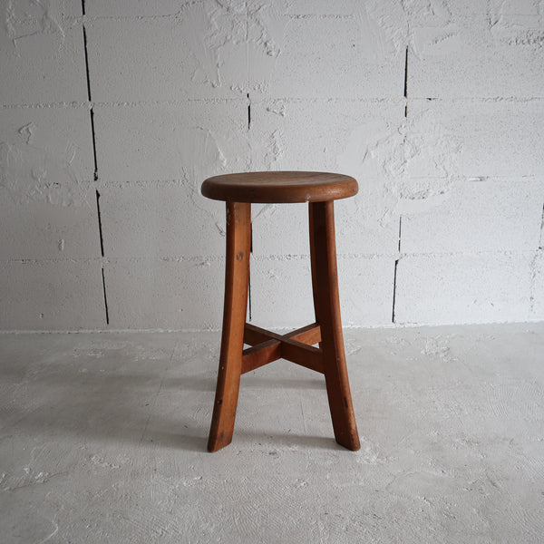 Antique Japanese Wooden Stool #4