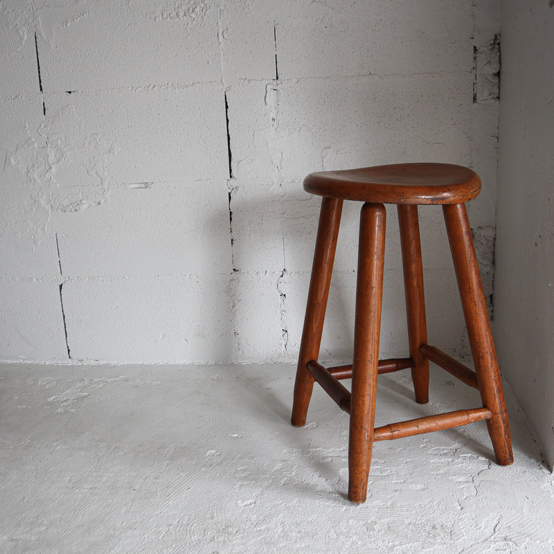 Antique Japanese Wooden Stool #3