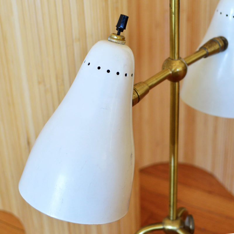 Vintage Italian Brass Tripod Lamp