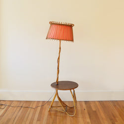 Vintage French Bamboo Floor Lamp