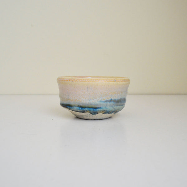 George Roby Light Beige and Teal Handcrafted Bowl