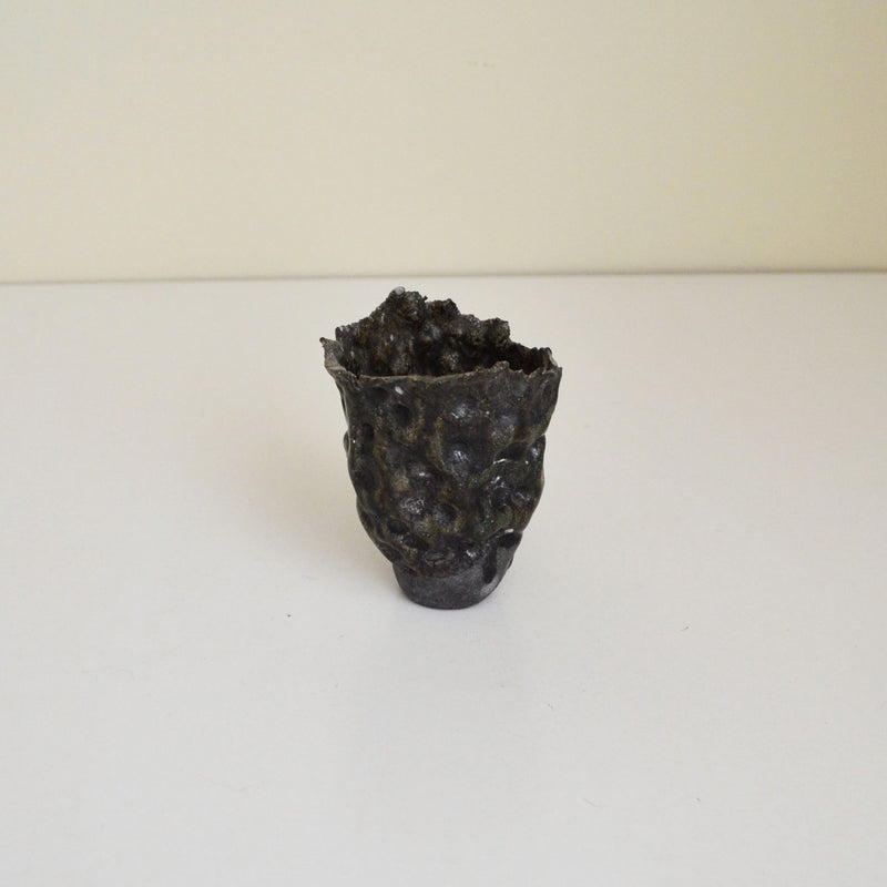 George Roby Textured Small Black Vase