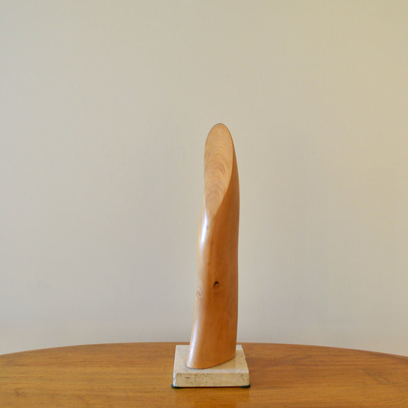 Vintage Abstract Maple Wood Sculpture by Les Kleinberg