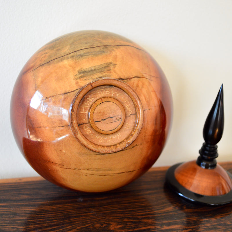Vintage Studio Craft Wood Turned Lidded Vessel