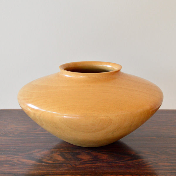 Vintage Studio Craft Hand Turned Persimmon Wood Vase