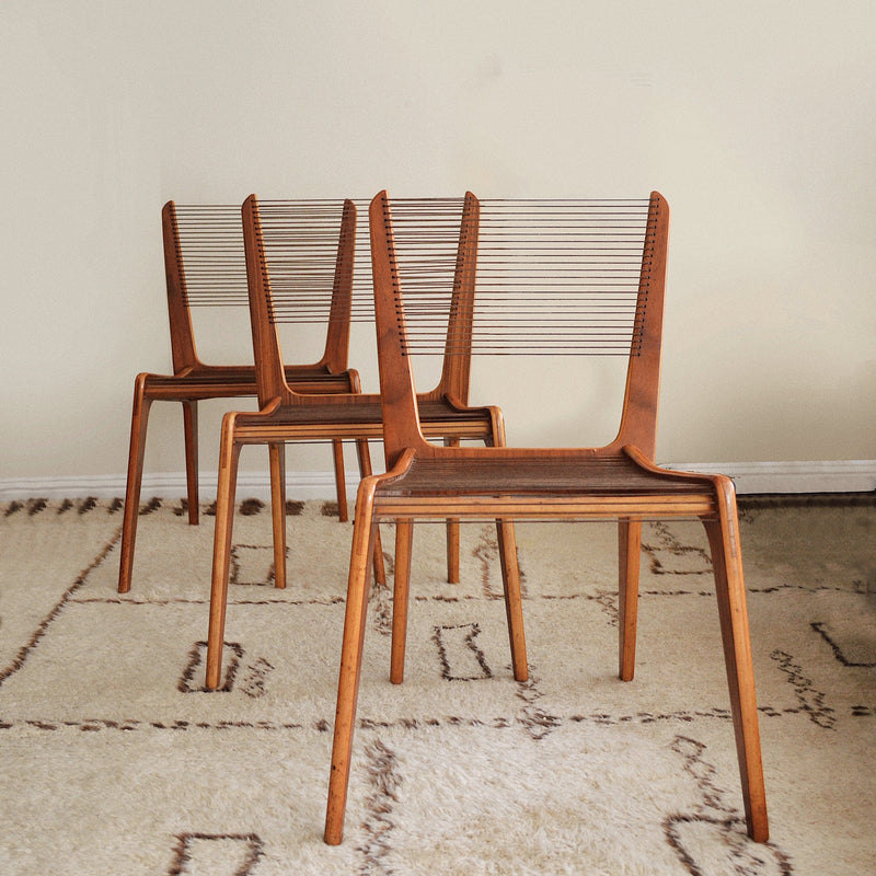 Jacques Guillon Cord Chairs