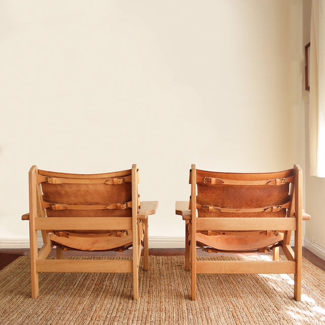 Pair of Hunting Chairs designed by Kurt Ostervig for KP Mobler, Denmark back view