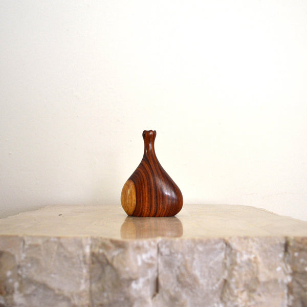 Cocobolo wood handmade mini bud vase