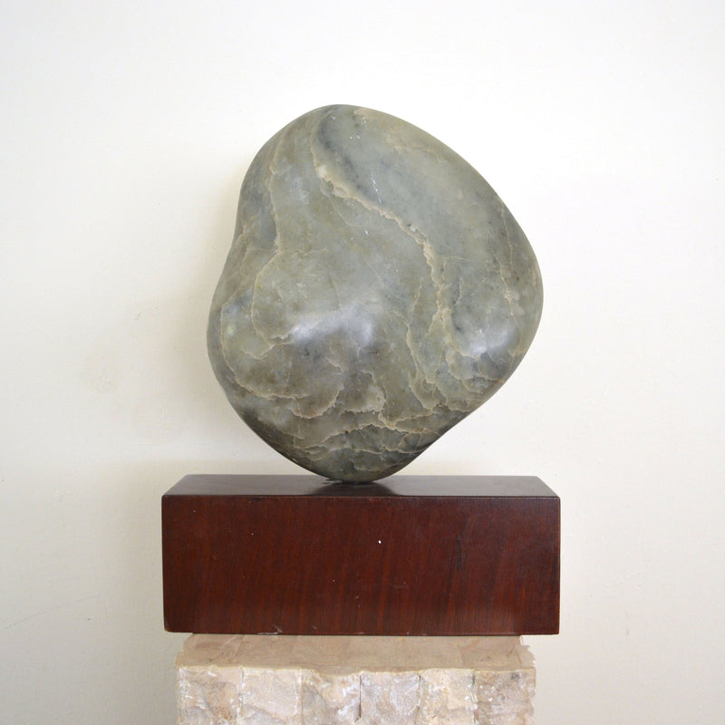 "Torso" soapstone sculpture back view