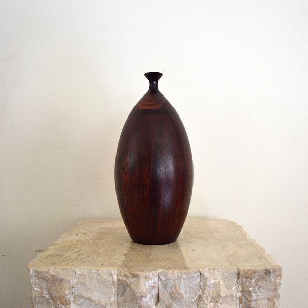handcrafted rosewood bud vase by Dennis Stewart