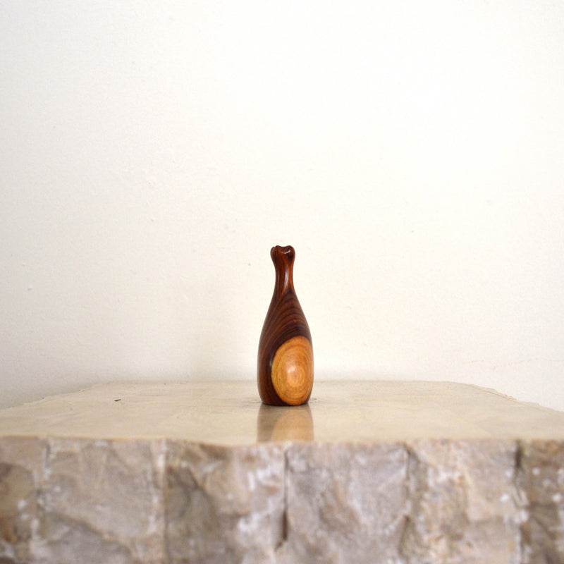 Cocobolo wood handmade mini bud vase