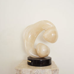 "Untitled" alabaster abstract sculpture by Edward Meyrowitz 