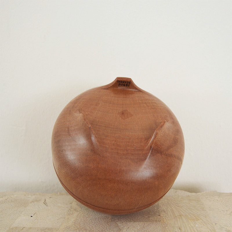 wood turned tripod bowl by Brenda Beherens bottom view