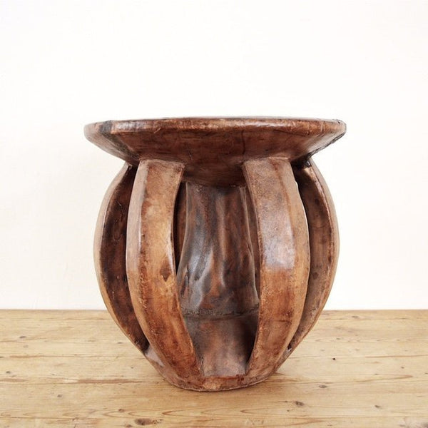 vintage wood African Baga Chief stool 