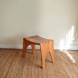 handcrafted maple wood stool by Michael Kelley