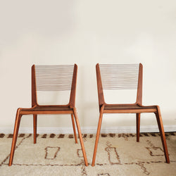 Pair of Jacques Guillon Cord Chairs