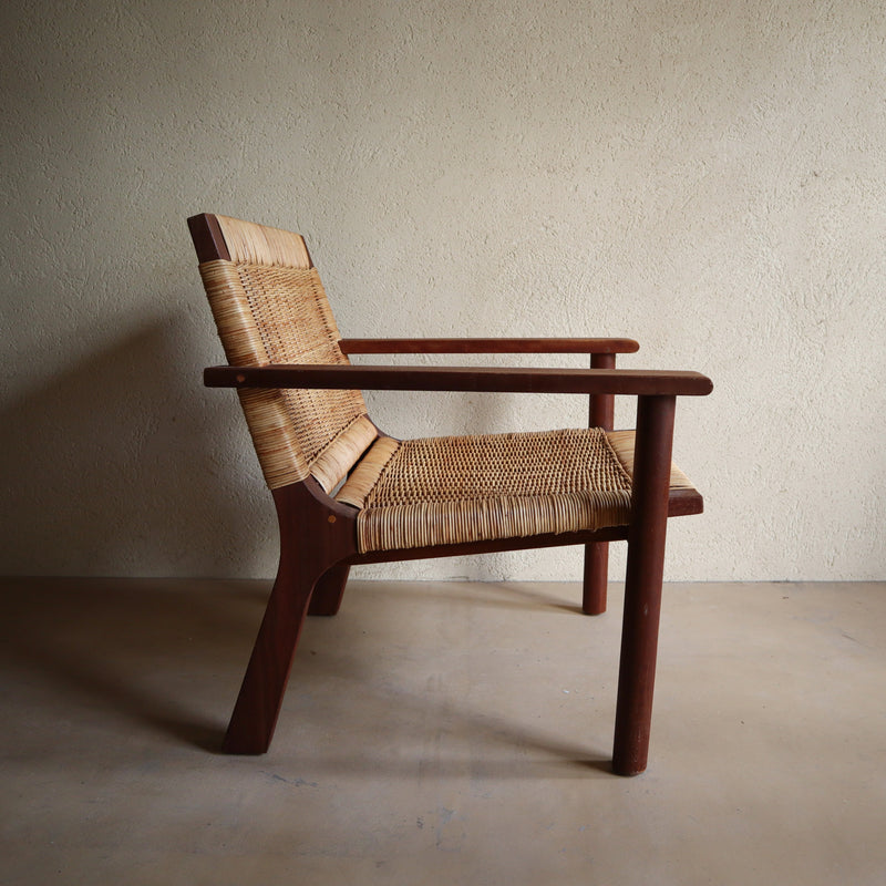 Vintage Handmade Wood Armchair