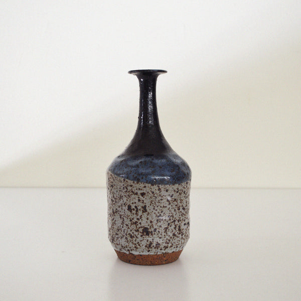 Vintage Blue Gradient, Speckled American Craft Bud Vase