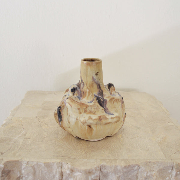 textured hand thrown Scandinavian pottery vase