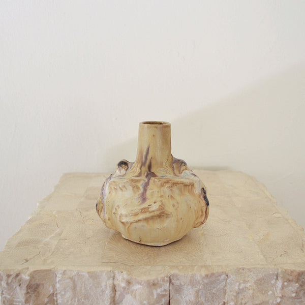 textured hand thrown Scandinavian pottery vase