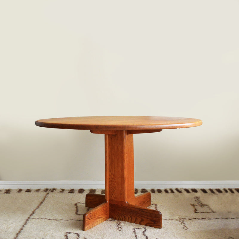 Gerald McCabe Studio Craft Round Oak Dining Table